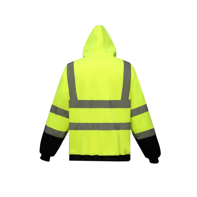 Yoko Heren hi-vis full zip hoodie UTLT521_yellownavy large