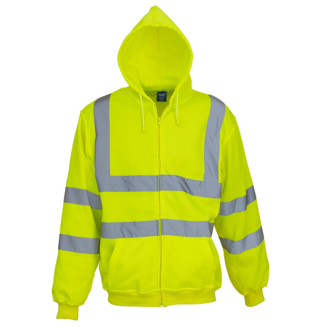 Yoko Heren hi-vis full zip hoodie UTLT521_yellow large