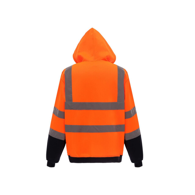 Yoko Heren hi-vis full zip hoodie UTLT511_orangenavy large