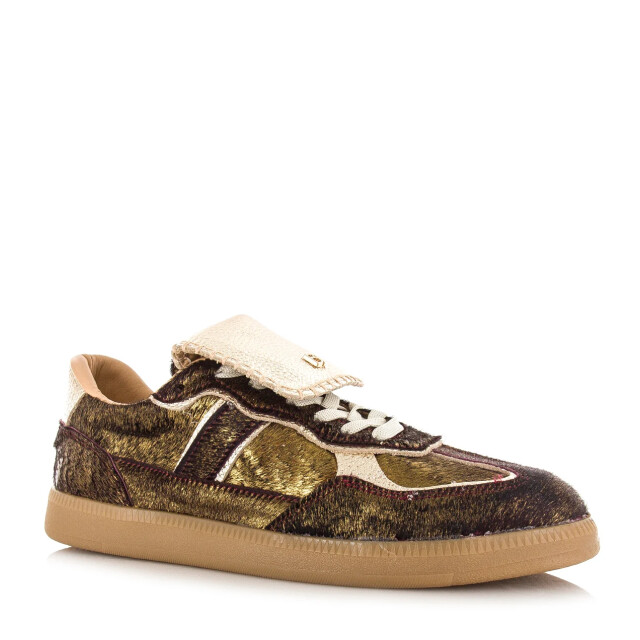 Babouche Ira dark brown gold lage sneakers dames Ira-125 383 large