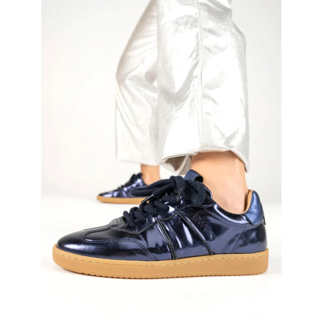 DWRS Label Dwrs poona navy metallic sneakers lage sneakers dames B11456-25 3302 large