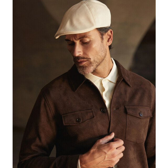 Blue Industry Het suède look overshirt | MILANOW25-M42 large