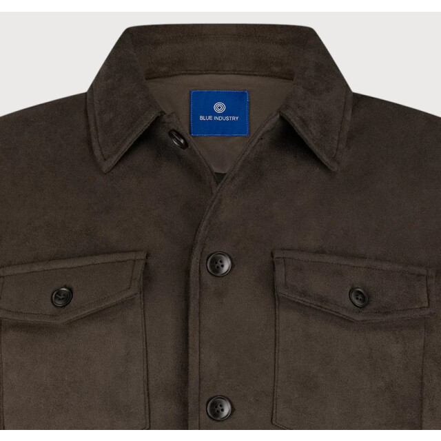 Blue Industry Het suède look overshirt | MILANOW25-M42 large