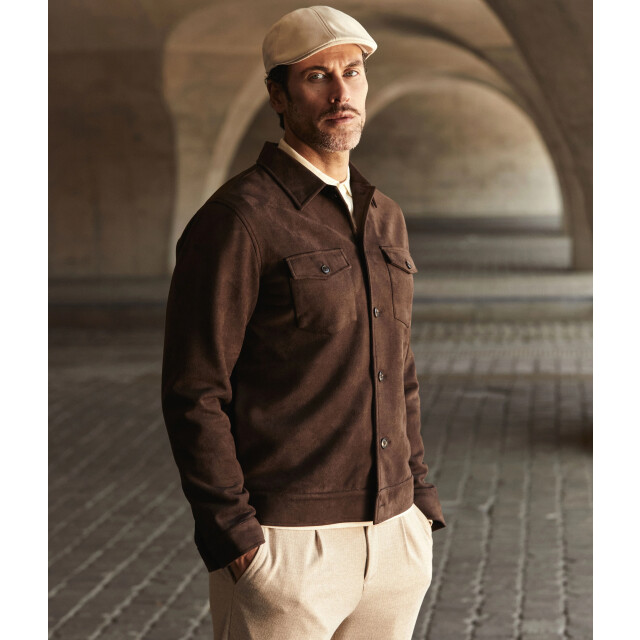 Blue Industry Het suède look overshirt | MILANOW25-M42 large