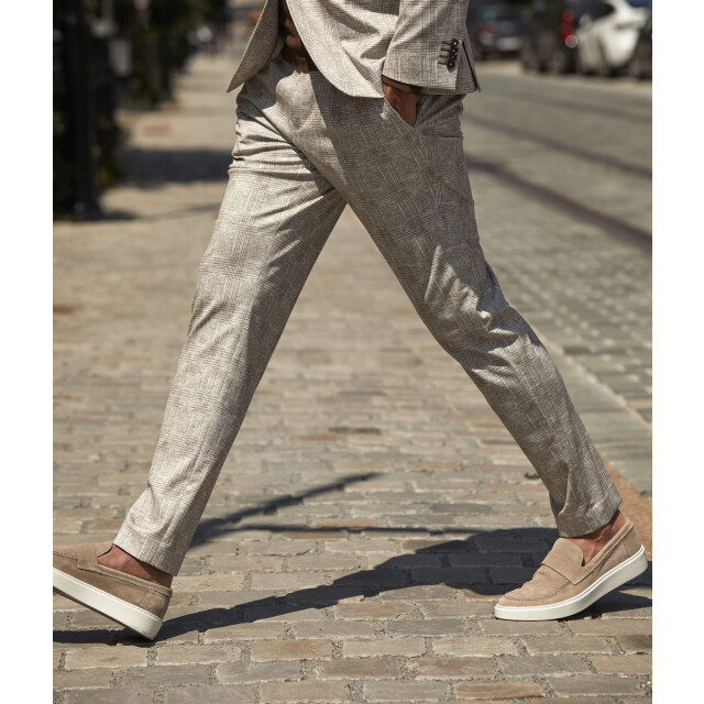 Blue Industry De chino met ruitmotief | STEVENW25-M5 large