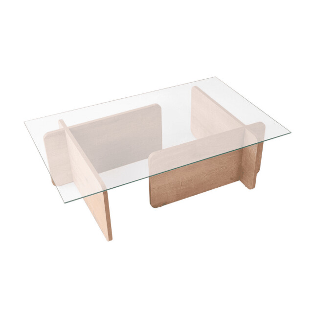 CaliCosy Salontafel met een blad van gehard glas l105 cm flavio 3253399 large