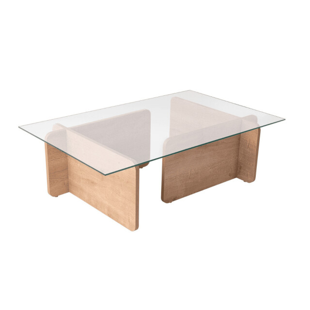 CaliCosy Salontafel met een blad van gehard glas l105 cm flavio 3253399 large