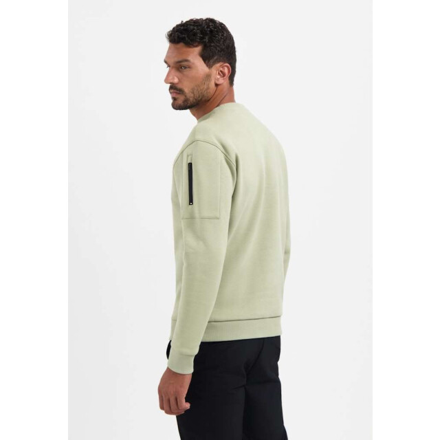No Excess Sweater crewneck brushed inside light moss 29130857-197 large