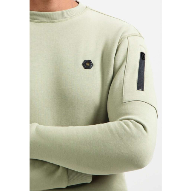 No Excess Sweater crewneck brushed inside light moss 29130857-197 large