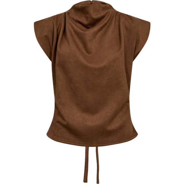 Co'Couture Bobbiecc pleat top suntan 35145-35 large