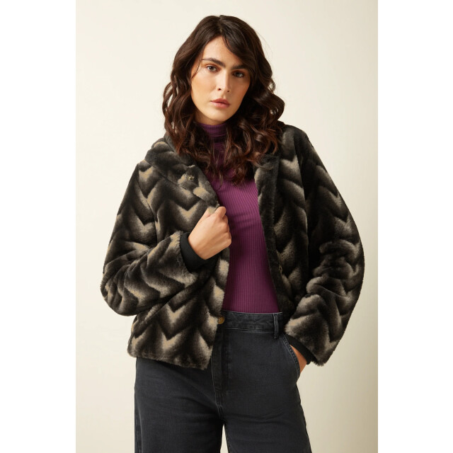 King Louie Judy coat deco fur 09922-001 large