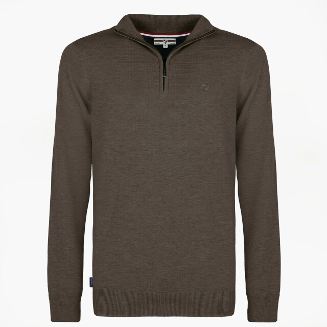 Q1905 Trui kralingen donker taupe melange QM2354423-839-1 large
