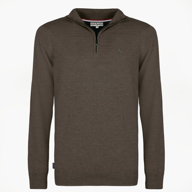 Q1905 Trui kralingen donker taupe melange QM2354423-839-1 large