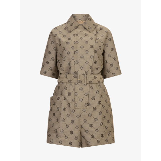 Josh V Dames playsuit maxime beige zwart JV-2507-0701-426 large
