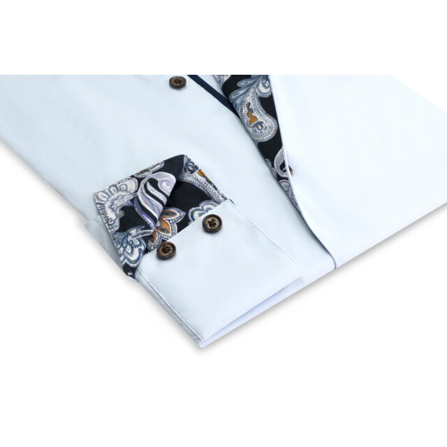 Circle of Gentlemen Lancelot effen overhemd met contrasten stretch kwaliteit 234-20002-500- large