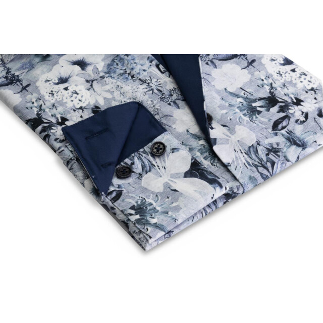 Circle of Gentlemen Lars allover print overhemd in stretch kwaliteit 234-20003-553- large