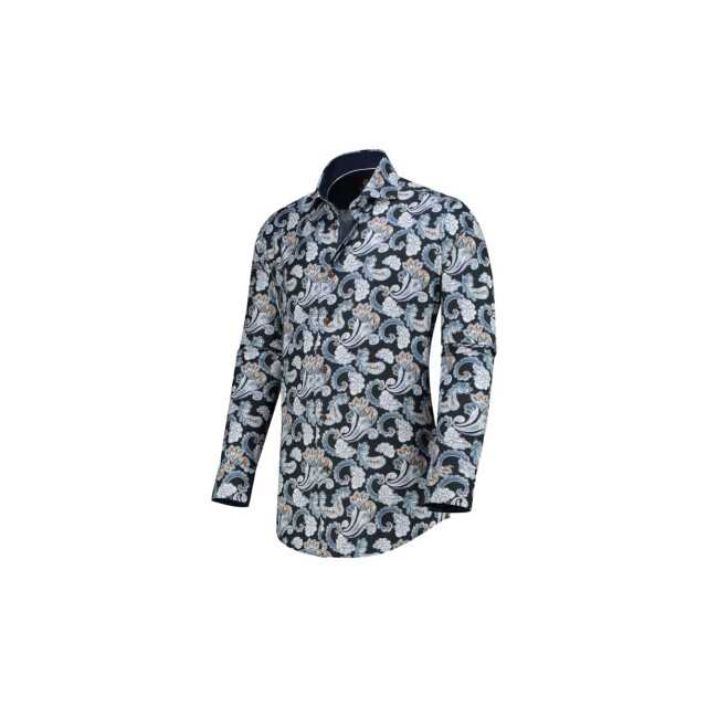 Circle of Gentlemen Lamar -allover print overhemd in stretch kwaliteit 234-20001-584- large