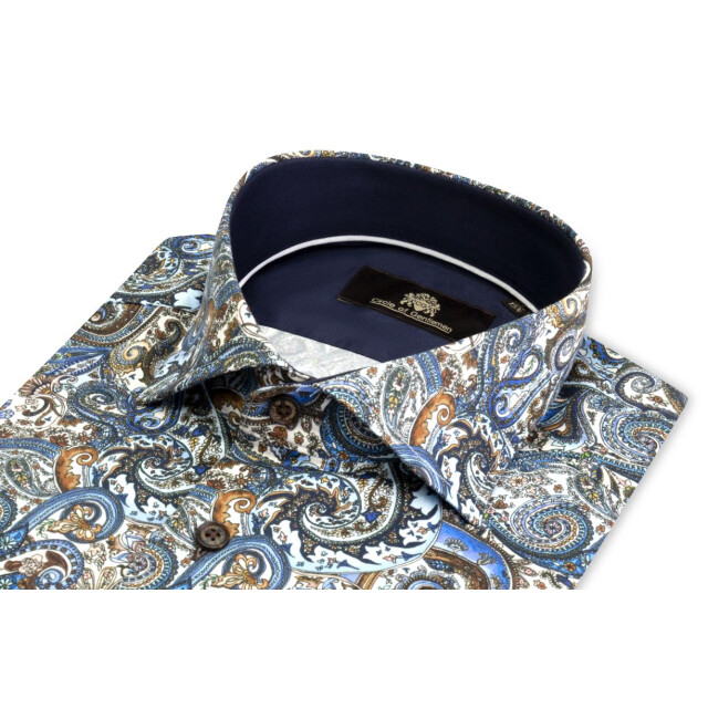 Circle of Gentlemen Leco allover print overhemd met contrastdetails 100% co 234-20005-554- large
