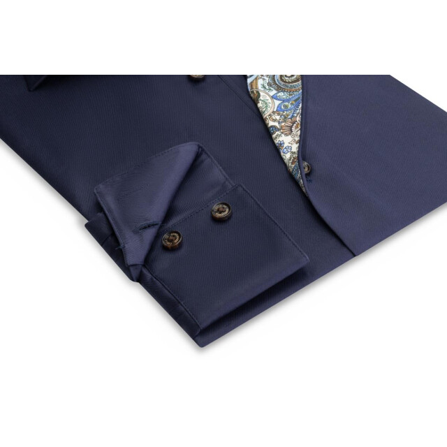 Circle of Gentlemen Lazio effen overhemd met contrastdetails 100% co 234-20007-580- large