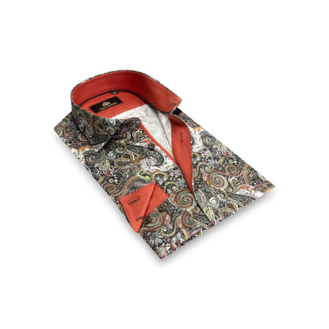 Circle of Gentlemen Leandro allover print overhemd met contrastdetails 100% co 234-20008-554- large