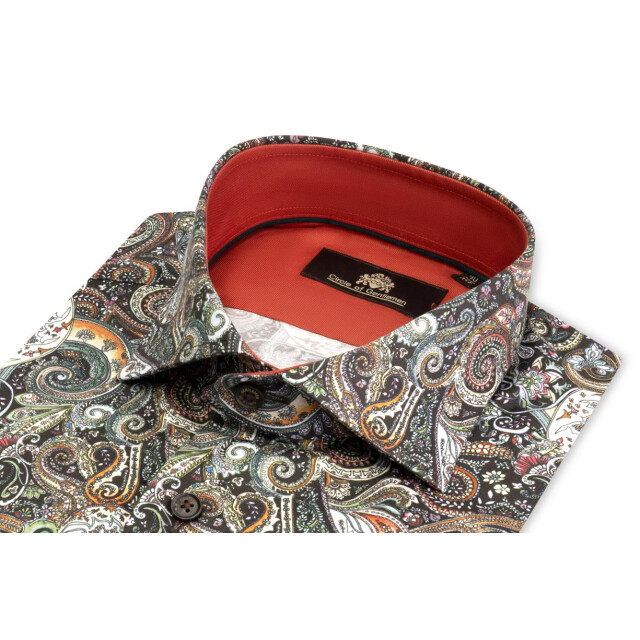 Circle of Gentlemen Leandro allover print overhemd met contrastdetails 100% co 234-20008-554- large
