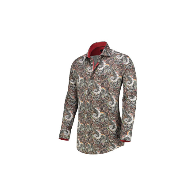 Circle of Gentlemen Leandro allover print overhemd met contrastdetails 100% co 234-20008-554- large