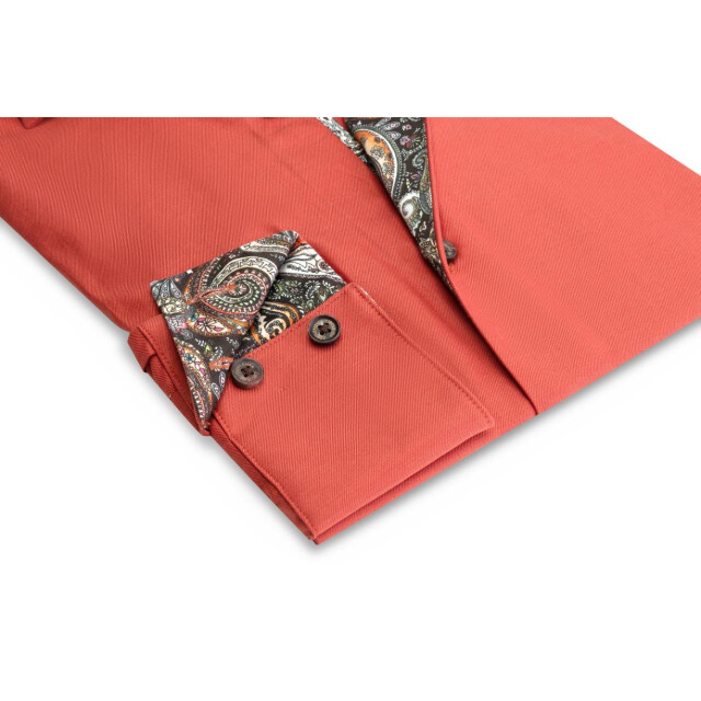Circle of Gentlemen Lebron effen overhemd met contrastdetails 100% co 234-20009-330- large