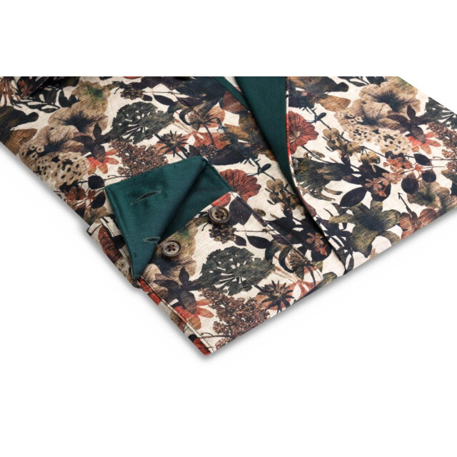 Circle of Gentlemen Leeroy allover print overhemd in stretch kwaliteit 234-20010-603- large