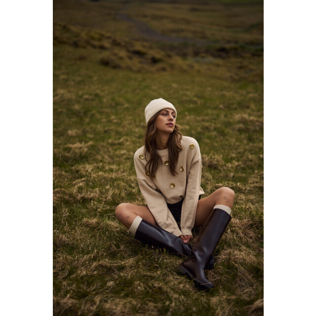 Nukus Nkf03021 54 beatriz pullover flower sand melange NKF03021  54 large