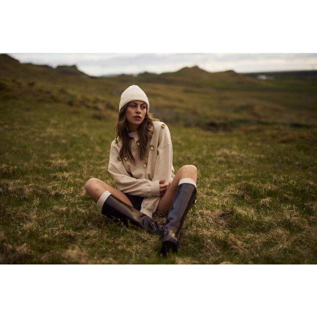 Nukus Nkf03021 54 beatriz pullover flower sand melange NKF03021  54 large