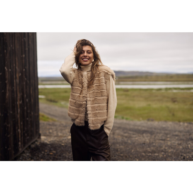 Nukus Nkf08011 9 billy gilet stripe sand NKF08011  9 large