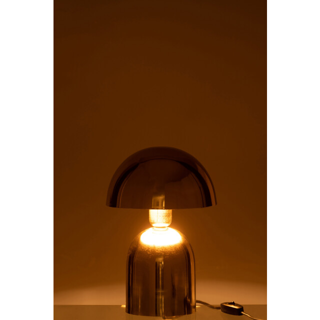 J-Line Lamp paddenstoel metaal blinkend 37194 large