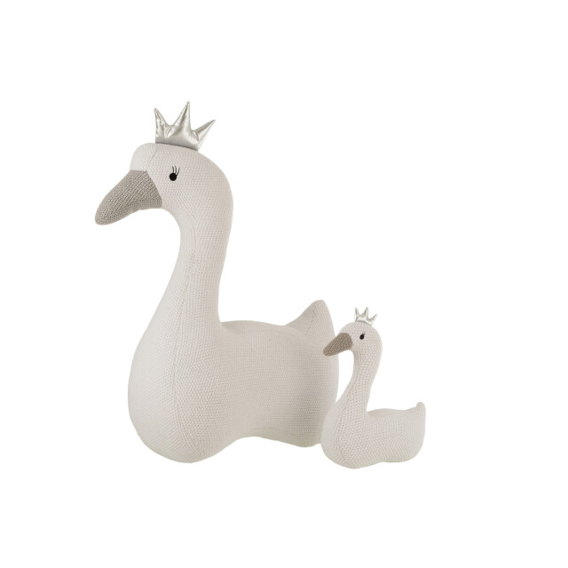 J-Line Swan polyester white/grey large 17173 large