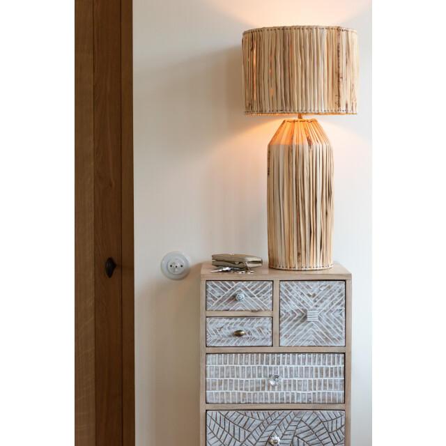 J-Line Lamp hanna bananas leaves natural 20796 large