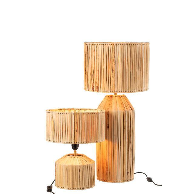 J-Line Lamp hanna bananas leaves natural 20796 large