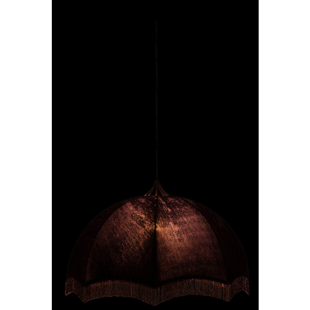 J-Line Hanging lamp velvet/cotton purple 37783 large