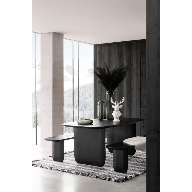 J-Line Dining table acacia wood black 55833 large