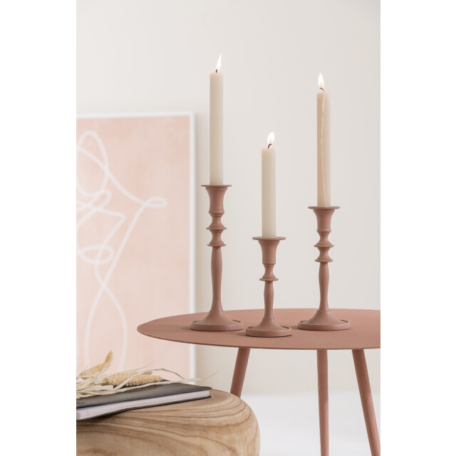 J-Line Set of 3 sidetable iron old pink 30076 large