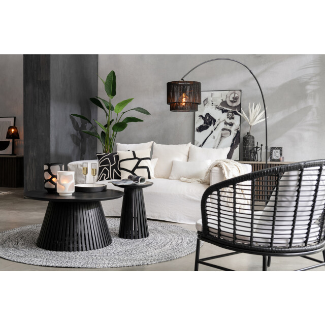 J-Line Table vincent mango wood black small 31478 large