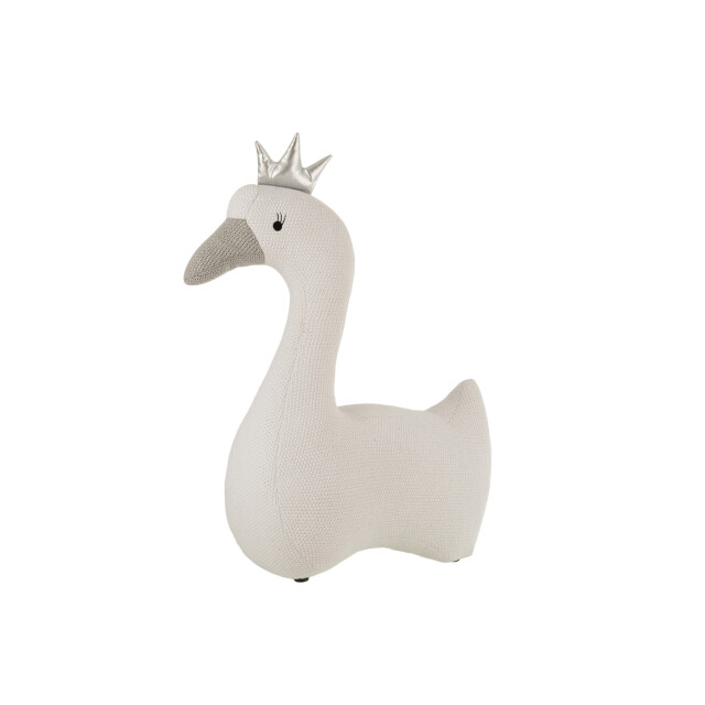 J-Line Swan polyester white/grey large 17173 large