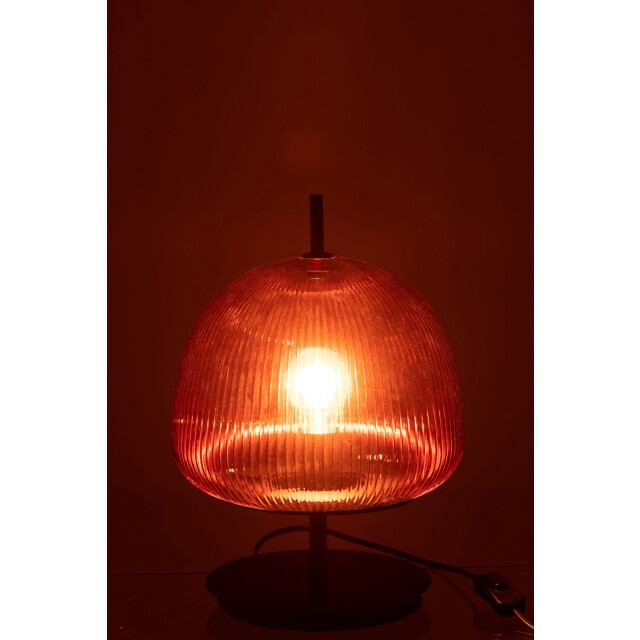 J-Line Table lampe oasis glass red small 31633 large