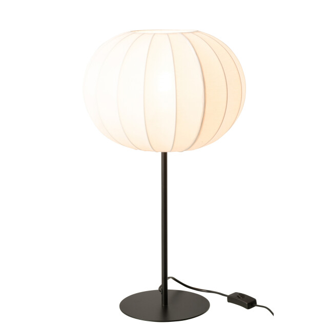 J-Line Table lamp lantern metal/textile white large 54207 large