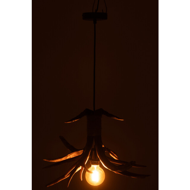 J-Line Ceiling lamp antlers polyresin brown small 57275 large