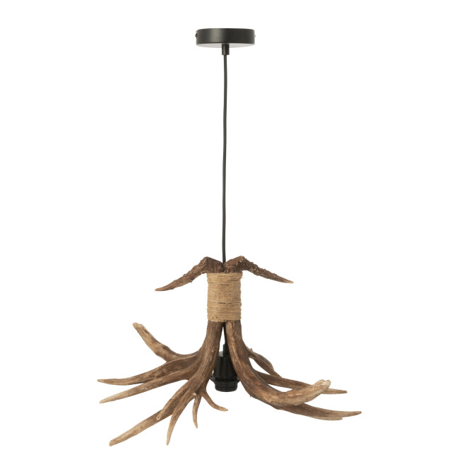 J-Line Ceiling lamp antlers polyresin brown small 57275 large