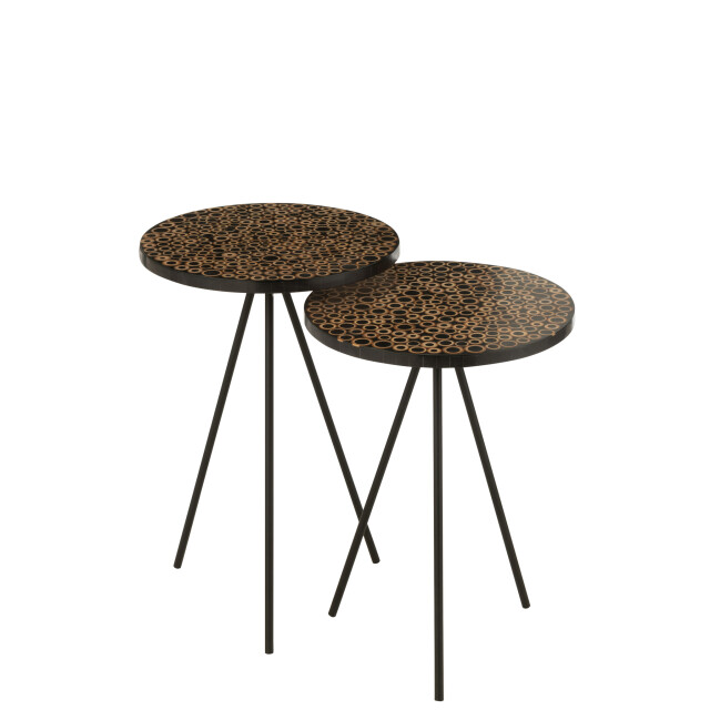 J-Line S/2 sidetable rings resin brown/black 30240 large