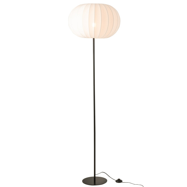 J-Line Floor lamp lantern metal/textile white large 54209 large
