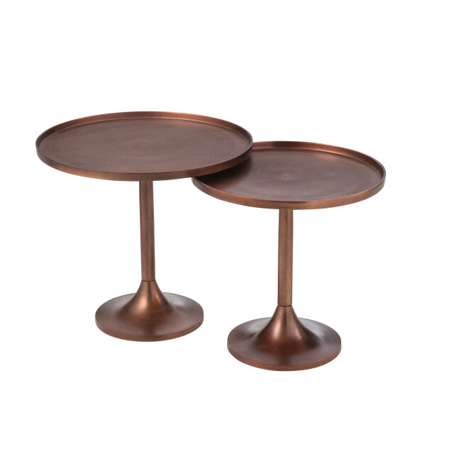 J-Line Set of 2 tables aluminium bronze 45957 large