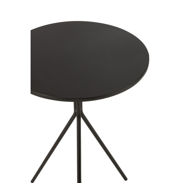 J-Line Cofee table round metal black 46188 large