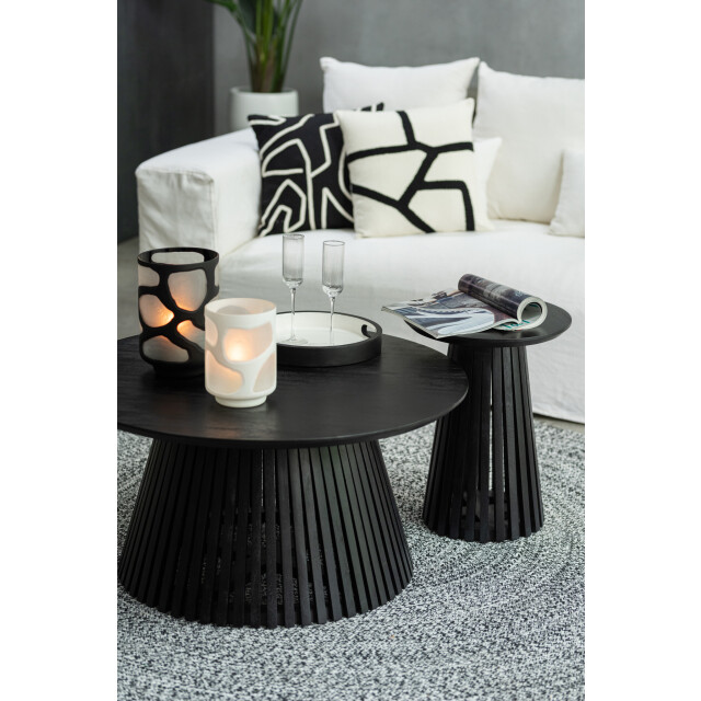 J-Line Table vincent mango wood black small 31478 large