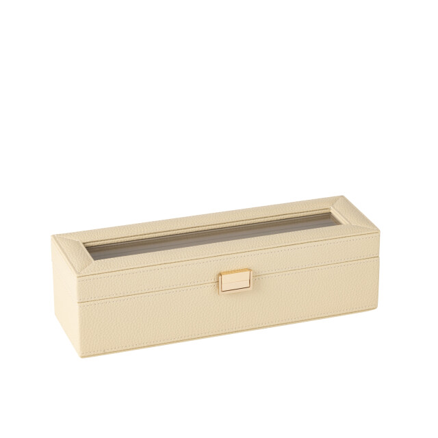 J-Line Swatch box 6 compartments artificial leather beige 46544 large